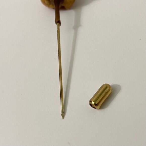 Vintage Dried Rose Bud Lapel Stick Pin - Picture 10 of 13